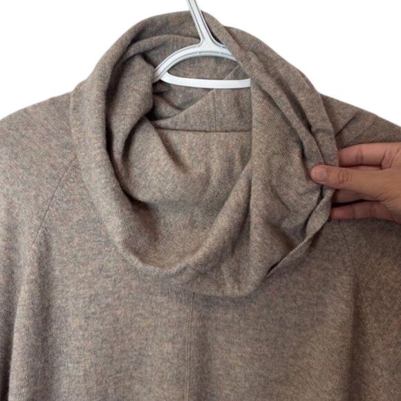 Repeat Silver Edition cowl neck mini sweater dress grey women's size M - Picture 2 of 7